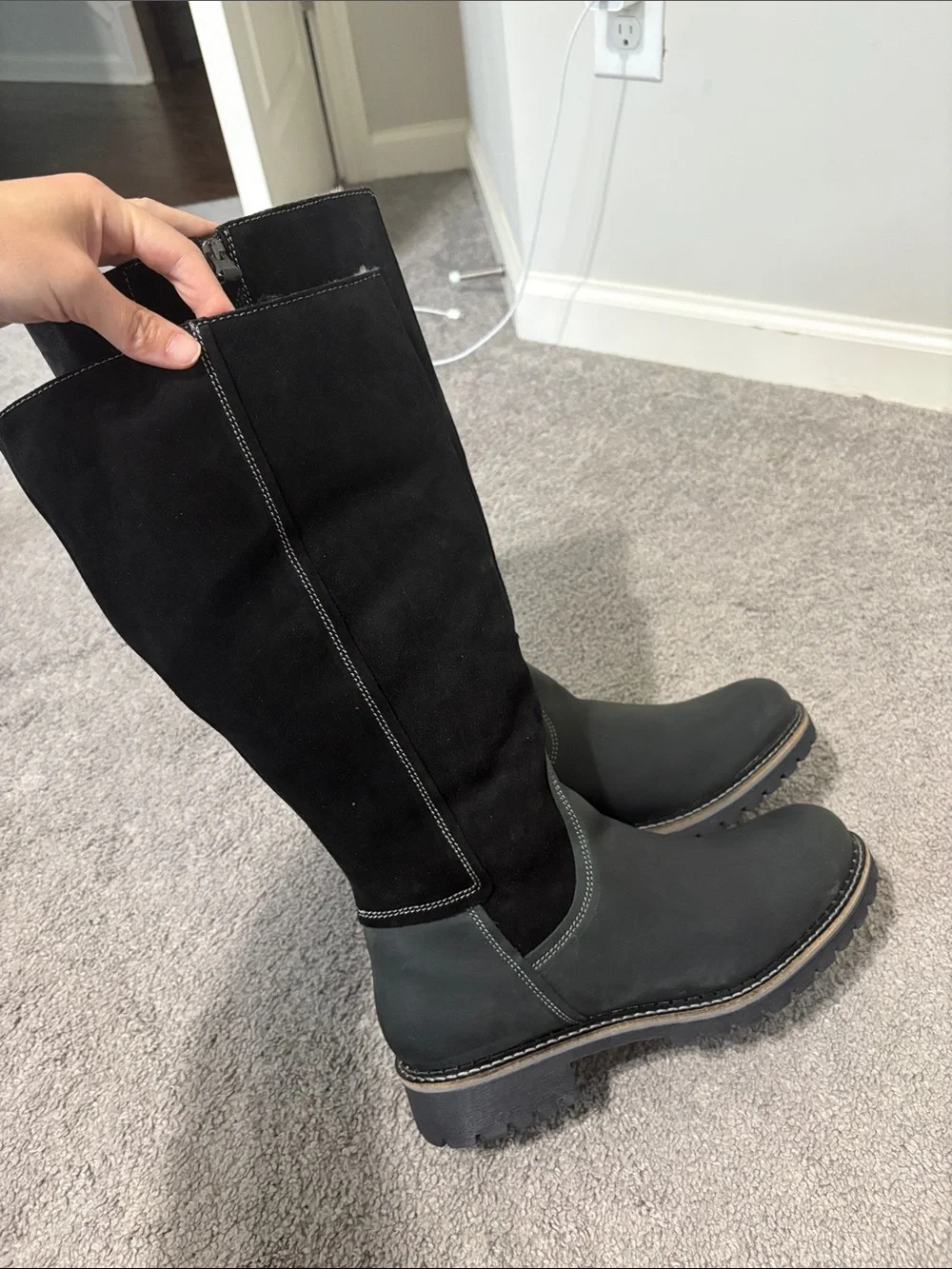 Overland Hudson Shearling-Lined Water-Resistant Leather Boots EU 42